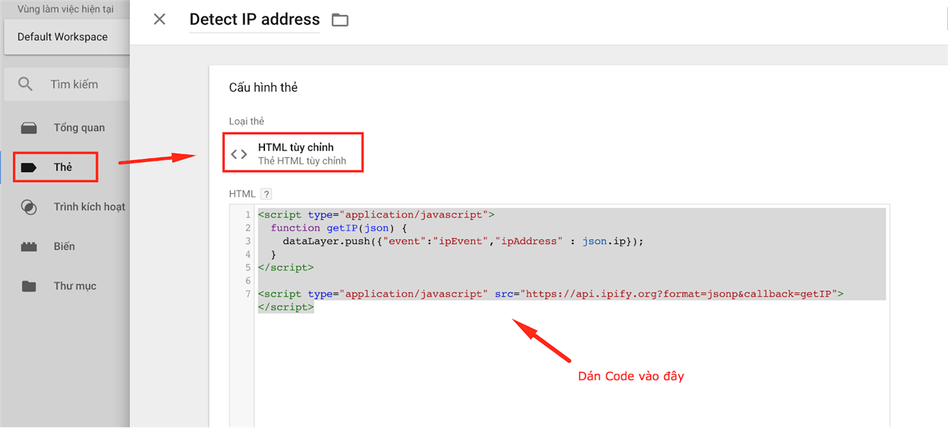 Theo dõi IP của khách truy cập trong Google Analytics với Google Tag Manager