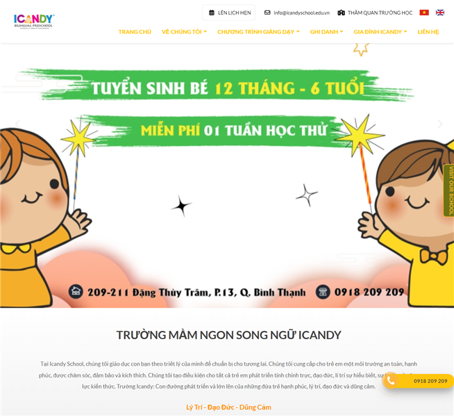 WEB TRƯỜNG ĐÀO TẠO TIẾNG ANH